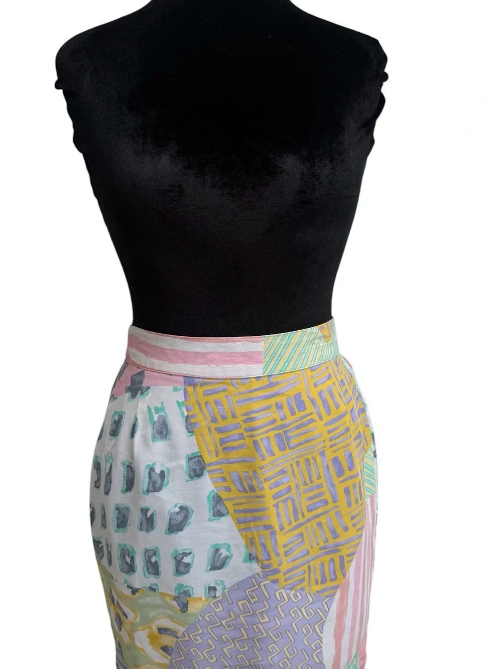 Vintage Platinum by Dorthy by Schoelen Abstract Pastels Pencil Skirt